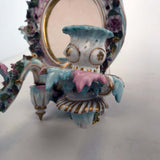 Pair of Antique Meissen Two-Light Mirrored Girandole Sconces