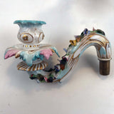 Pair of Antique Meissen Two-Light Mirrored Girandole Sconces