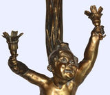 Pair of Louis XV Style Two-Light Wall Sconces Modelled as Children