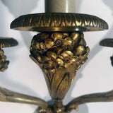 Pair of Louis XVI Style Bronze Basket Wall Sconces