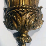 Pair of Louis XVI Style Bronze Basket Wall Sconces