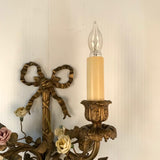 Antique Pair of French Louis XV Style Bronze Wall Sconces