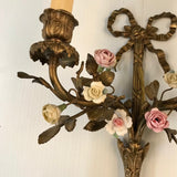 Antique Pair of French Louis XV Style Bronze Wall Sconces