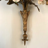 Antique Pair of French Louis XV Style Bronze Wall Sconces