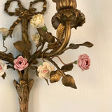 Antique Pair of French Louis XV Style Bronze Wall Sconces