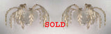 Pair of Murano Glass Leaf Wall Sconces