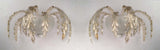 Pair of Murano Glass Leaf Wall Sconces