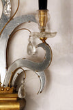Pair of Two-Light Mirrored Wall Sconces