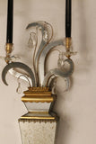 Pair of Two-Light Mirrored Wall Sconces