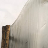 Pair of French Art Deco Bronze and Frosted Glass Wall Sconces