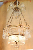 Crystal and Gilt Bronze Baltic Chandelier