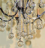 Art Deco Crystal and Nickel Silver Chandelier