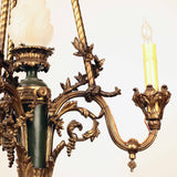 French Bronze Gazolier Modeled as a Torchlight