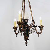 French Bronze Gazolier Modeled as a Torchlight