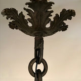 Antique Continental Wrought Iron Chandelier