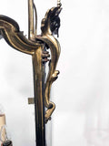 Antique Louis XV Style Five-Panel Bronze Hall Lantern