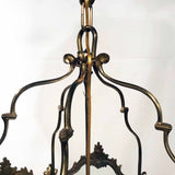 Antique Louis XV Style Five-Panel Bronze Hall Lantern