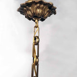 Antique Louis XV Style Five-Panel Bronze Hall Lantern