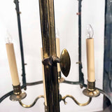 Antique Louis XV Style Five-Panel Bronze Hall Lantern