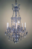 French Silvered Bronze and Cut Crystal Twelve-Light Chandelier