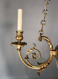 Belle Époque Louis XV Style Bronze Four-Light Chandelier