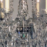 Czechoslovakian Six-Light Crystal Chandelier with  Swags and  Pendant Drops