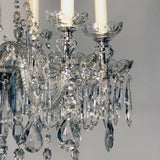 Czechoslovakian Six-Light Crystal Chandelier with  Swags and  Pendant Drops