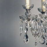 Czechoslovakian Six-Light Crystal Chandelier with  Swags and  Pendant Drops