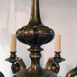 Dutch Style Bronze Six-Arm Chandelier