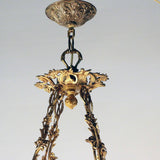 French Louis XV Style Rococo Bronze and Glass Eight-Light Chandelier