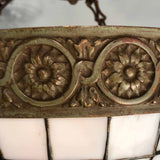 American Early 20th Century Leaded Bowl Pendent