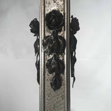 Art Deco Hammered Steel Four Arm Chandelier