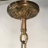 Early French Six-Light Bronze Chandelier