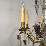 Early French Six-Light Bronze Chandelier