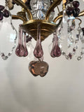 Early French Six-Light Bronze Chandelier