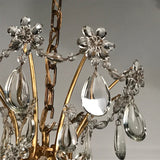Antique French Louis XV style Eight-Light Gilt Bronze and Crystal Chandelier