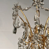 Antique French Louis XV style Eight-Light Gilt Bronze and Crystal Chandelier
