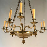 Empire Style Nine Light Chandelier