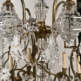 Belle Epoque Louis XV Style Eight Arm Bronze Chandelier