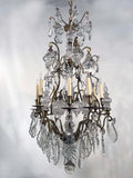 Belle Epoque Louis XV Style Eight Arm Bronze Chandelier