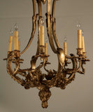Belle Époque Louis XV Style Gilt Bronze Chandelier