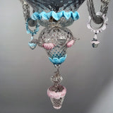 Italian Six Light Murano Lead Crystal Chandelier