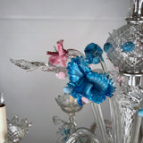 Italian Six Light Murano Lead Crystal Chandelier