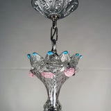 Italian Six Light Murano Lead Crystal Chandelier