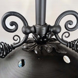 American Wrought Iron and Opaline Glass Gas/Electric Lantern