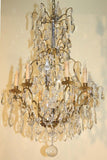 Louis XV Style Gilt Bronze and Crystal Eight-Light Chandelier