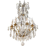 Louis XV Style Gilt Bronze and Crystal Eight-Light Chandelier