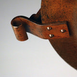 American  Neo-Classical Bronze Hemispherical Martele Ceiling Fixture