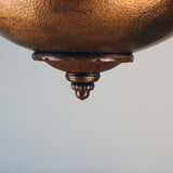 American  Neo-Classical Bronze Hemispherical Martele Ceiling Fixture