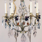 Elegant Eight-Light French Bronze Cage Chandelier